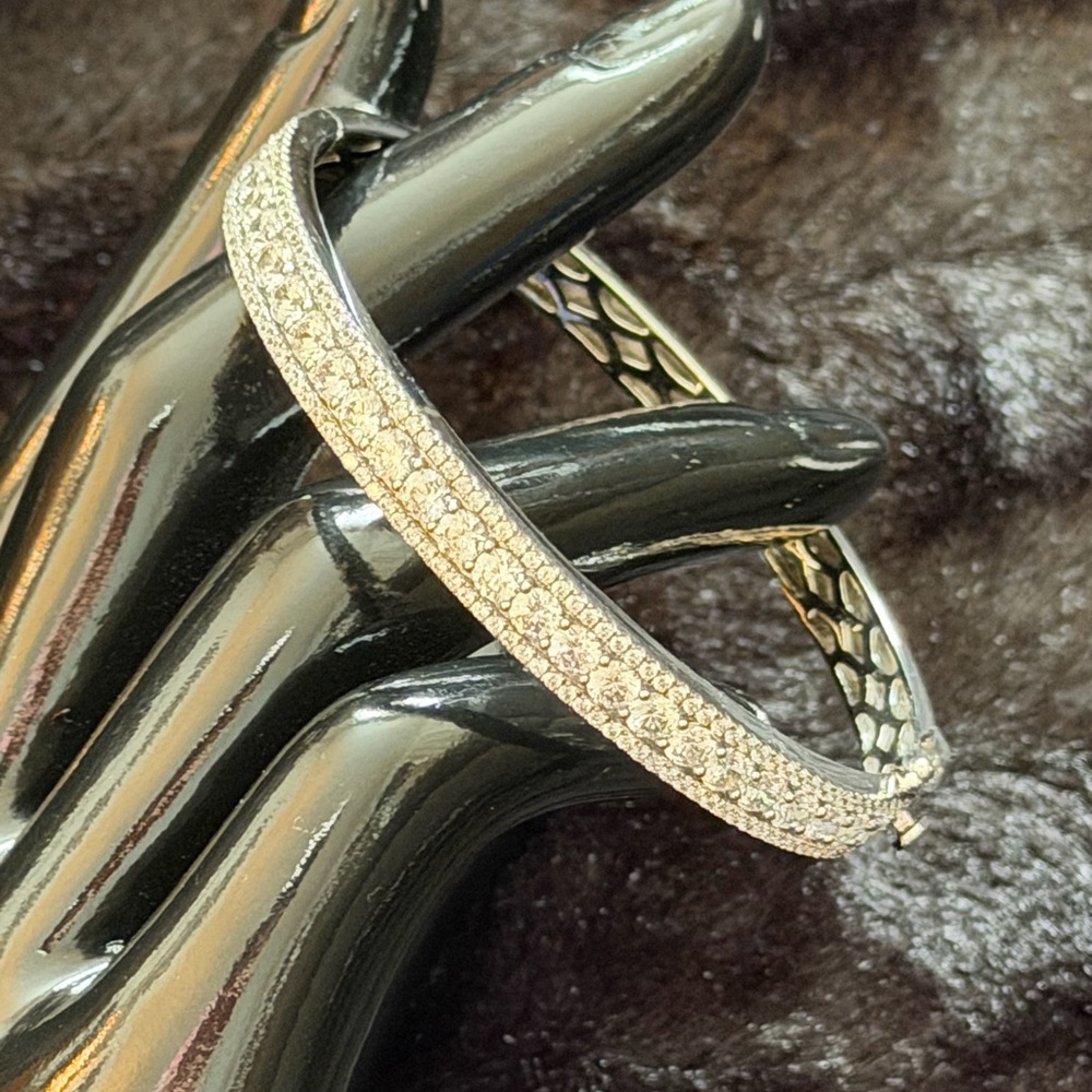 Silver Tone CZ Rhinestone Bracelet Original $800 NWOT